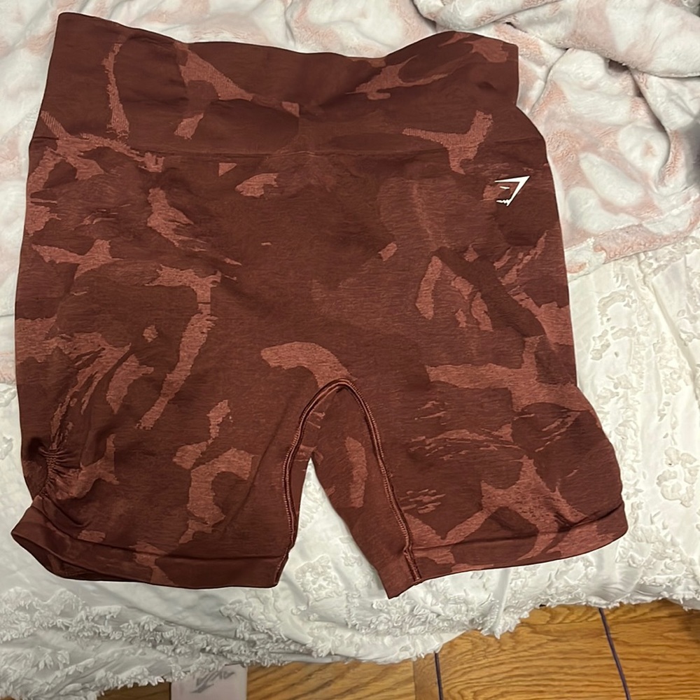 Gymshark Brown Camo Athletic Shorts